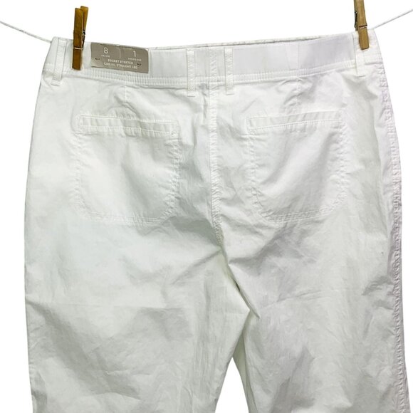 NEW Chicos Womens Secret Stretch Everyday Straight Leg Crops Alabaster Size 1| 8 - Picture 8 of 15